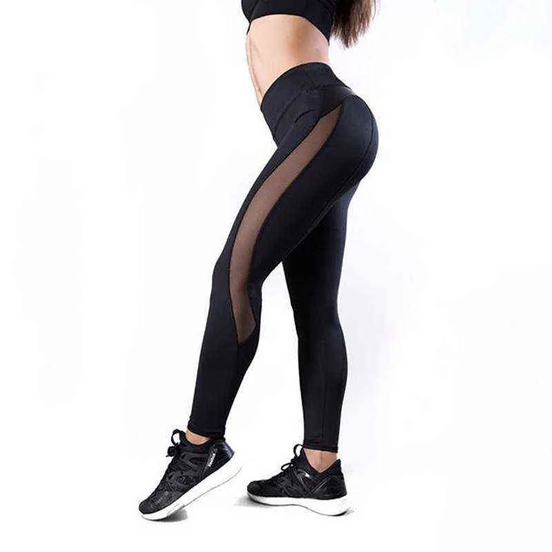 NORMOV Femmes Entraînement Push Up Fitness Leggins Leggings en cuir sexy Sports Taille haute pour vêtements 211204