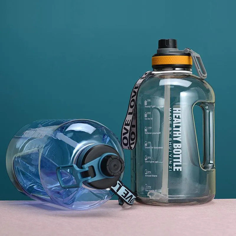 2.2L Large Capacity Bottle Sports Water For Outdoor Hiking Climbing A Free Portable Transparent Fitness GYM Kettle 220309