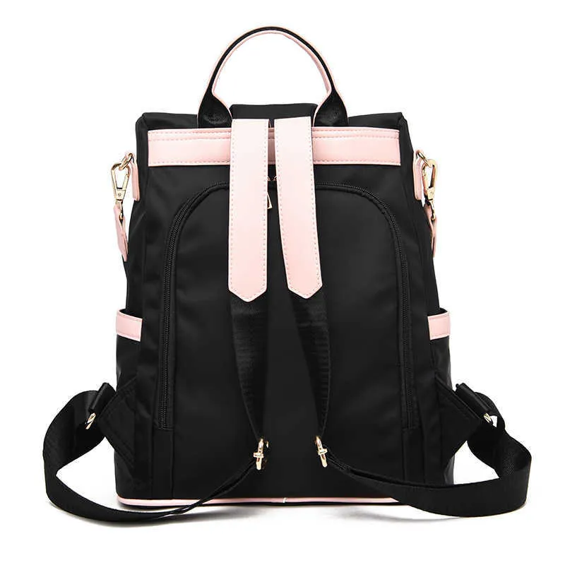 Nouvelle version coréenne du sac à dos élégant minimaliste sauvage décontracté grande capacité sac à dos en tissu Oxford Y0804