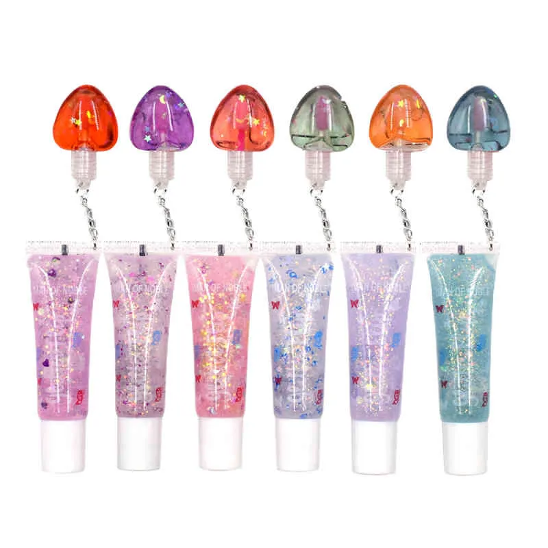 24 pièces huile pour les lèvres Plus pêche coeur amour Transparent incolore brillant hydratant couleur aléatoire léger doux bâton nutritionnel