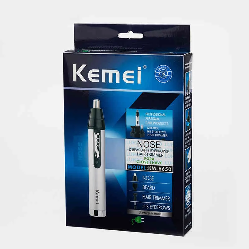 Kemei 4 en 1 rechargeable tondeuse électrique hommes oreille nez coupe-cheveux barbe rasoir sourcils outil