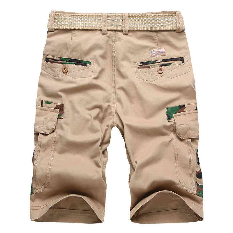 Männer Cargo-Shorts Camouflage Männer Taktische Casual Shorts Männliche Kurze Hosen Taschen Baumwolle Jogginghose Kleidung Böden Plus Größe H1210