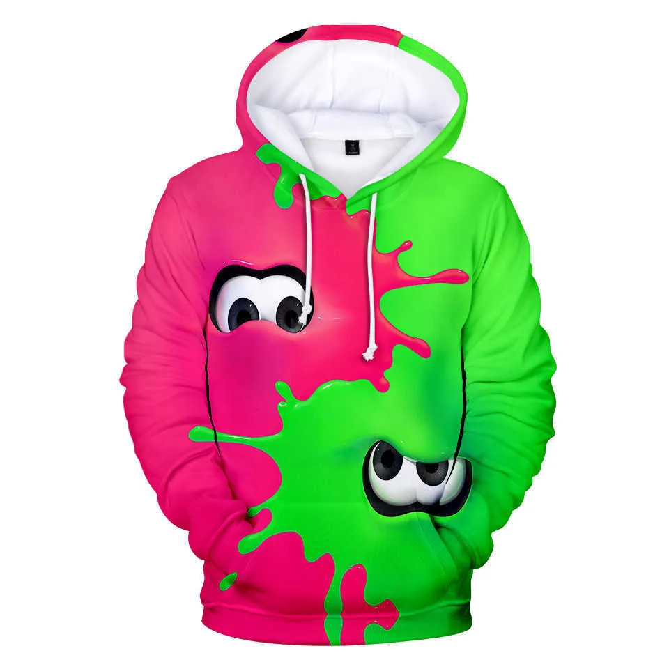 Splatoon 3D Print Hoodies GRAFFITI Shooting Game Sweatshirt Mannen Vrouwen Mode Oversized Hoodie Harajuku Kids Jongen Meisje Streetwear S0803