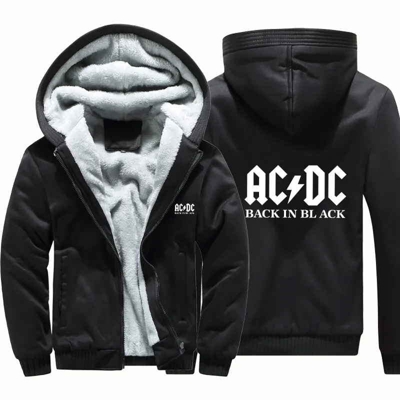 ACDC Rock Band Music Letter Thick Hoodies Winter Coat Jacket Lose Hoodie Vintage Punk Hoody Harajuku Men Clothing 2011283400254