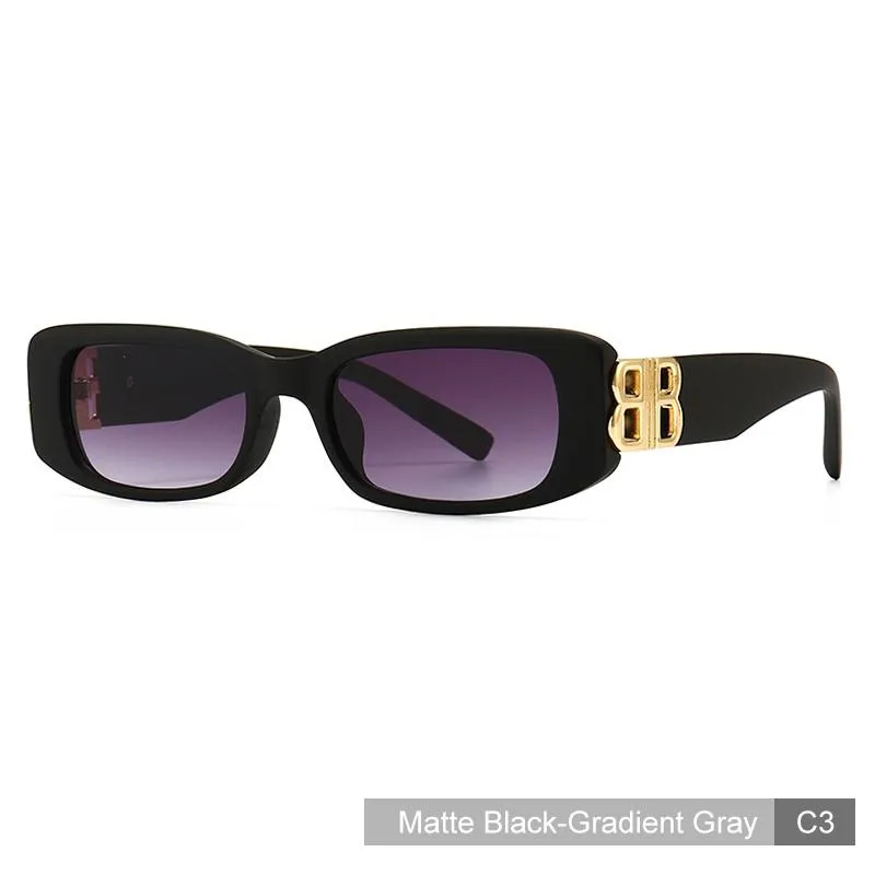 Sonnenbrille Madeliny Square Women kleine Rahmendesigner Eyewear einzigartige Vintage Outdoor Gafas Bling Shades UV400 Men Ma039299b