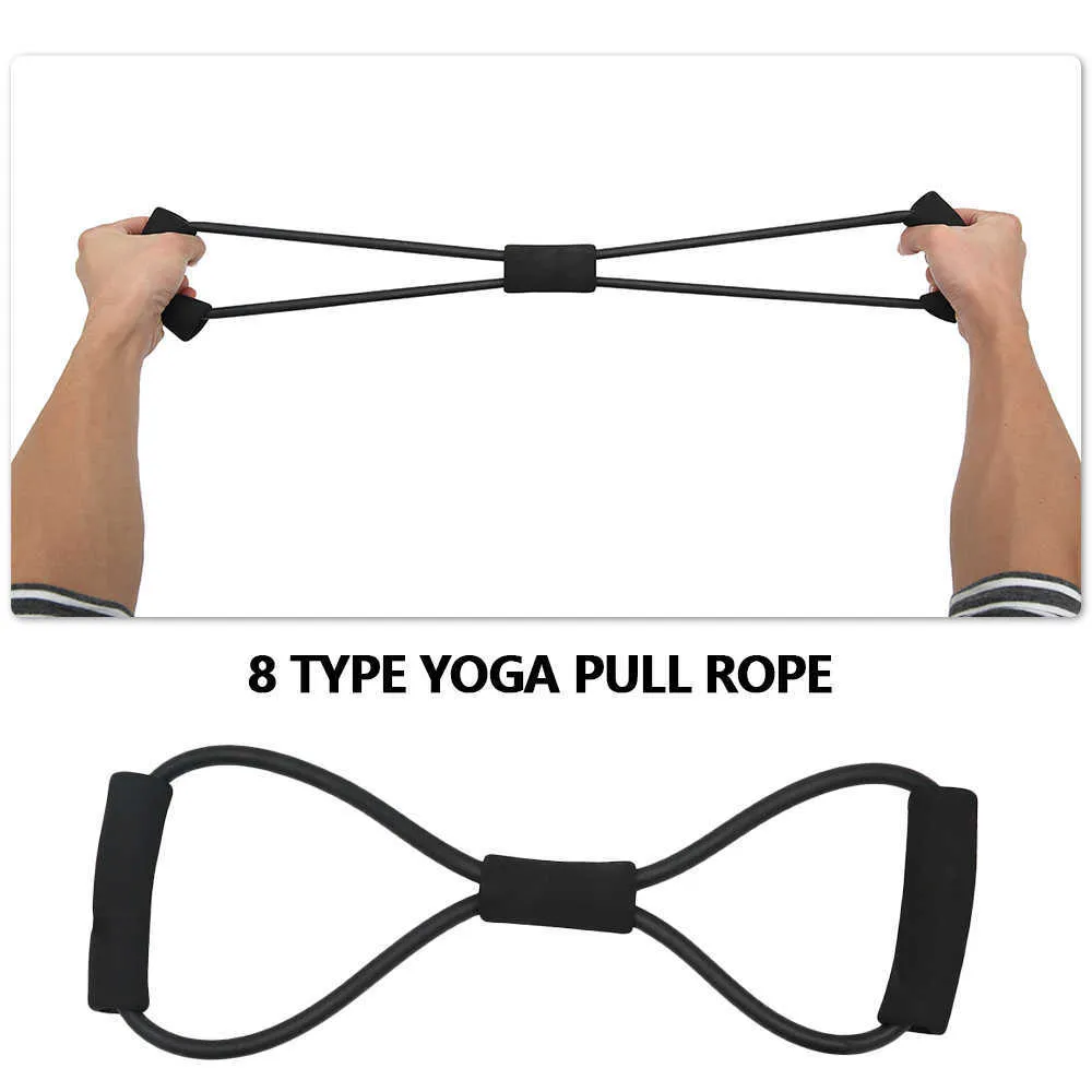 11 / fitness dra rep 8 formade elastiska gummi loopar latex styrka gymutrustning motstånd band träning övning 210624