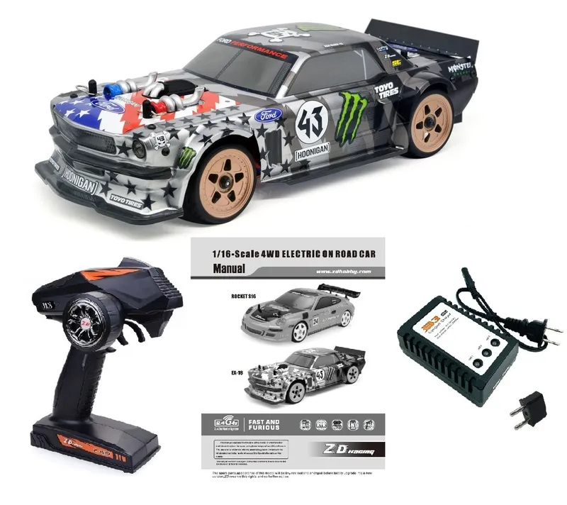 ZD Racing 116 RC Car 40 kmh Wysoka prędkość bezszczotkowa turing 4WD Tourning Onroad Pojazdy zdalne RTR Prezent 2202183494051