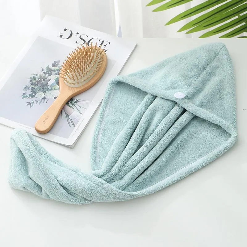 Dry Hair Caps Microfiber Quick Dry Shower Magic Absorbent Hair Towel Drying Turban Wrap Spa Bathing Cap