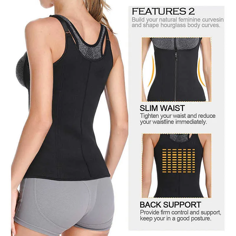 Taille formateur gilet pour femmes perte de poids minceur Shapewear Sauna sueur néoprène débardeur sous le buste Corset entraînement corps Shaper