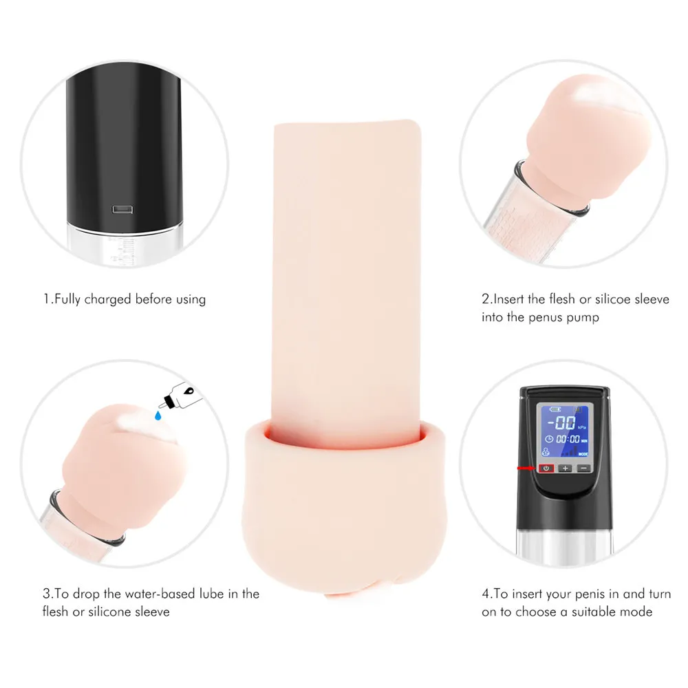 Toys de pompe sexuelle pénis électrique vide dispositif de masturbation mâle pénis en améliorateur
