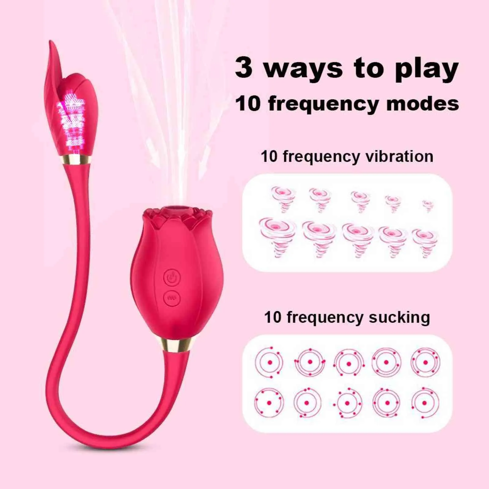 NXYVibrator Rose Vibrator Weibliche Klitoris Sauger Vibratoren für Frauen Klitoris Stimulator Saugen Vibro Ei Vagina Anal Sex Spielzeug Adu9785616