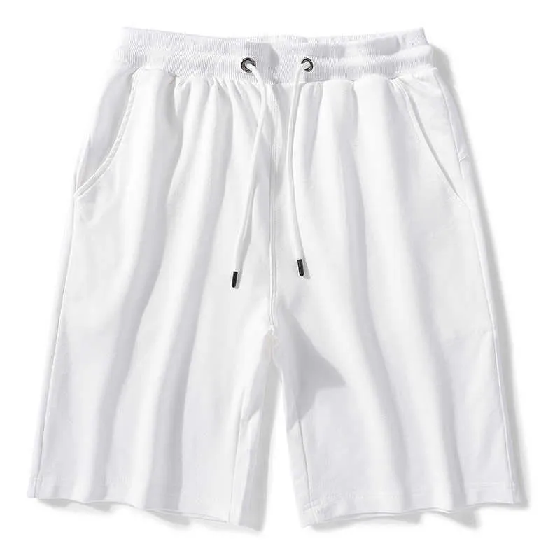 New Summer Shorts Men Sports Jogging Mens Casual Shorts Solid Color Drawstring Fitness Fifth Pants Men Beach Shorts Plus Size X0705