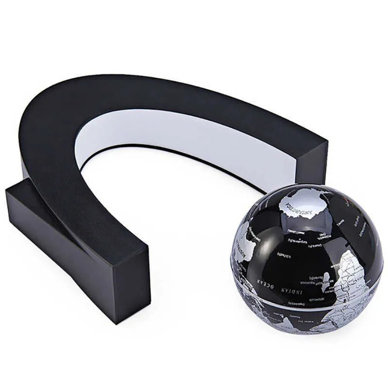 Lévitation magnétique Globe flottant LED Carte du monde Nouveauté Night Light Lampe à boule antigravité électronique pour la décoration de la maison de bureau 210804