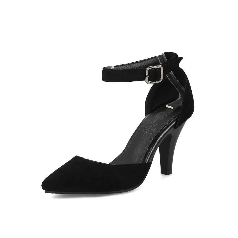 MORAZORA arrive pointed toe pumps women shoes simple buckle summer elegant party wedding high heels 210610