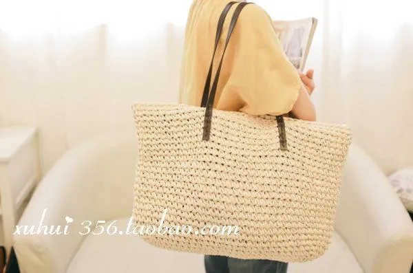 HBP Straw bag new beach woven straw bags single shoulder women`s bags