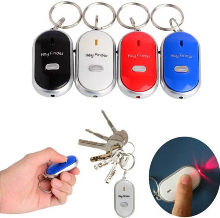 500st Party Favor Whistle Sound Control LED Key Finder Locator Antilost Key Chain Localizator Key Chaveiro Gift2374649