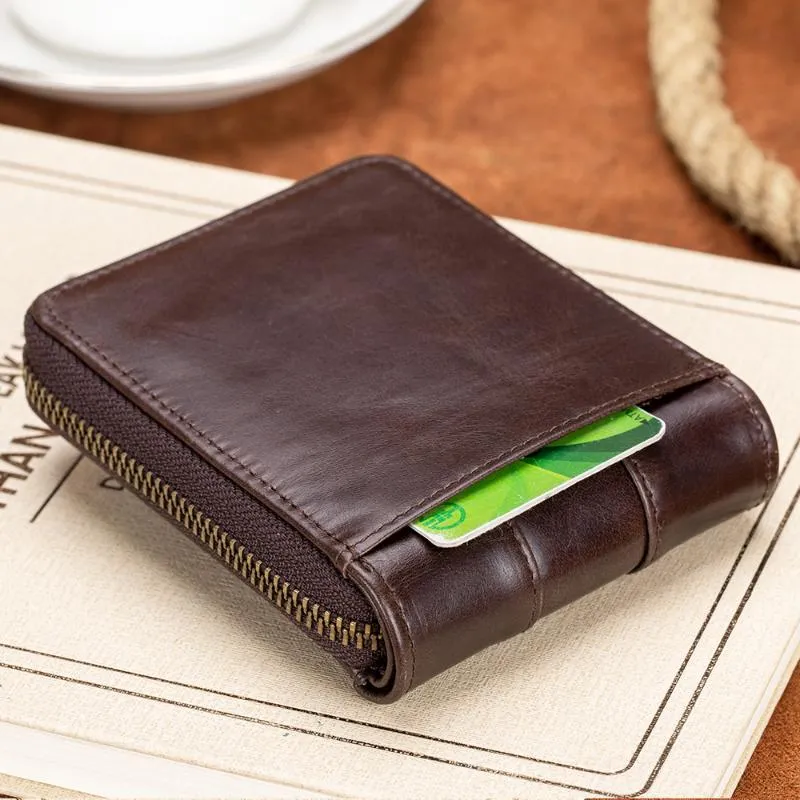 Portefeuilles laoshizi-cartera de cuero gentino para hombre billetera rfid multifuncion bolso almacenamiento monedero tarjetero240m