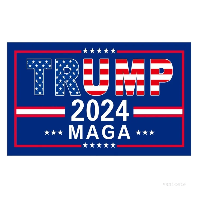 Bandiere Banner Bandiere Trump in poliestere 2024 Campagna presidenziale americana le elezioni bandiera 90 * 150 cm 38 articoli feste in stile T2I52159
