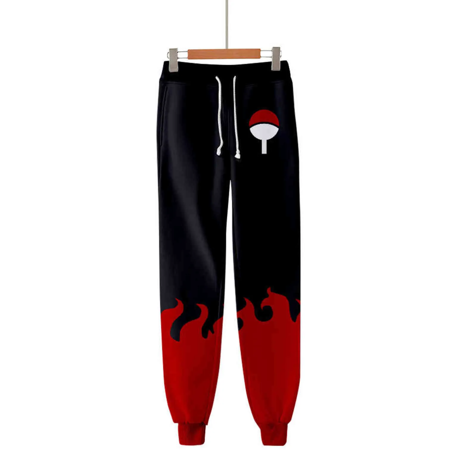 Mode 3D Imprimer Unisexe Anime Sasuke / Kakashi Pantalons de survêtement Pantalons de jogging Pantalons Hommes / Vêtements pour femmes Hip Hop Pantalon de survêtement Y211115