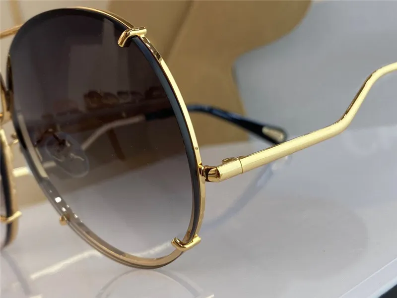 Neue Modedesignerin Frauen Sonnenbrille 145 Pilot Metallrahmen austauschbare Linsen Avantgarde Populär Style UV 400 Protect22u