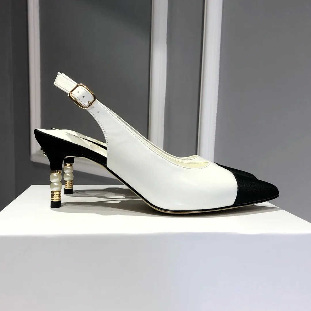 Женские сандалии классика цвета, соответствующие высоту высоты каблука 6 см на высоком каблуке обувь для дам 2 жемчуга в середине тонкой пятки