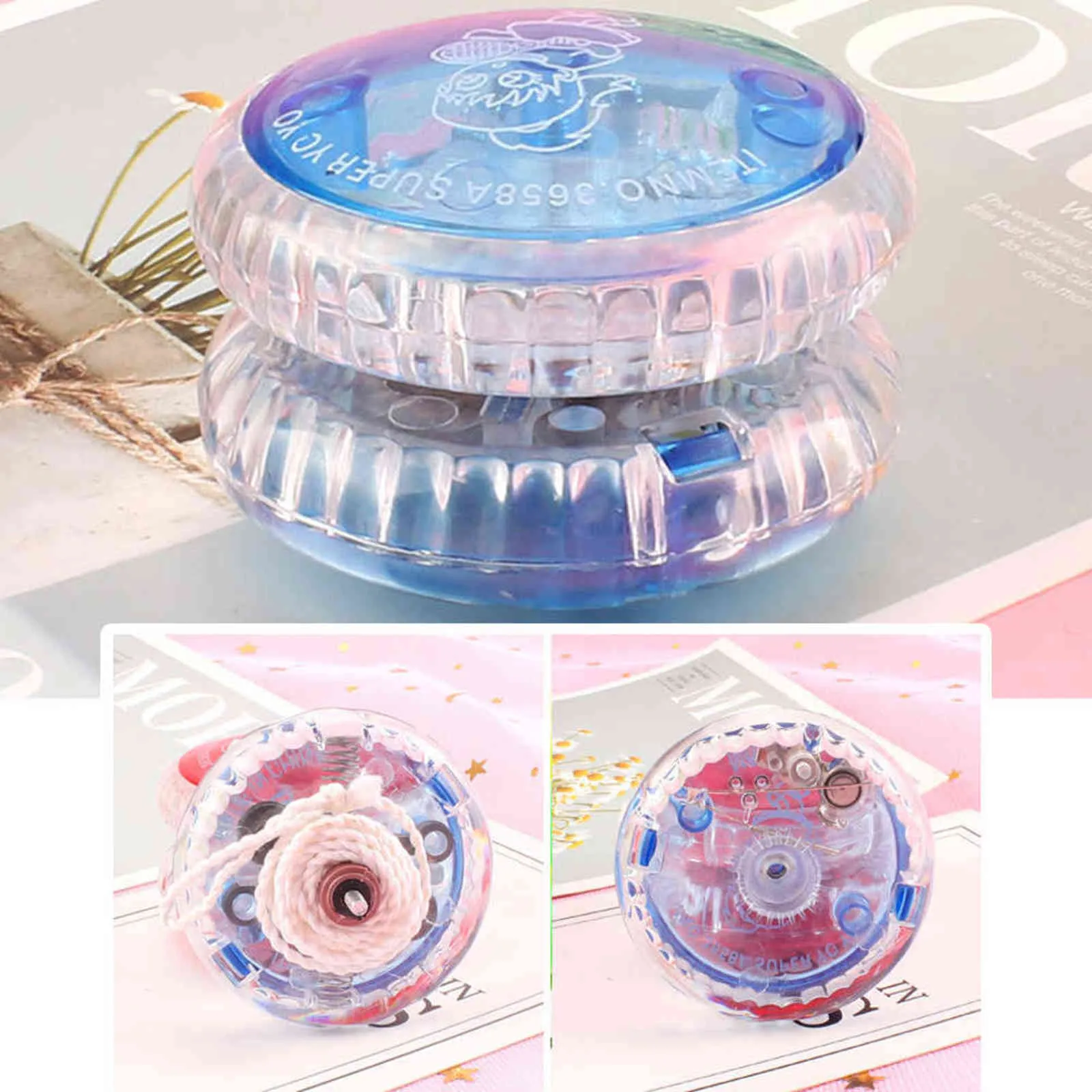 LED clignotant magique Yoyo balle jouets pour enfants coloré en plastique facile à transporter Yo-yo jouet fête garçon classique drôle jouets cadeau G1125
