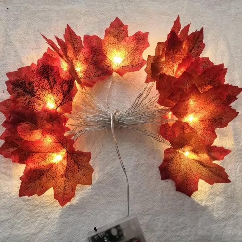 1, 5, 2, 3M, luces LED DIY de otoño con forma Artificial, cadena de luces LED para fiesta, cumpleaños, adornos navideños para el hogar 270B