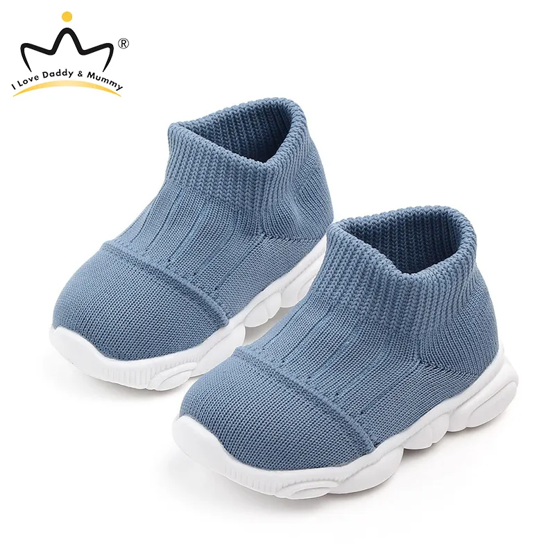 Nuove scarpe da bambino Sneakers Tinta unita Cotone traspirante Infantile Toddler Boy Girl SportsAir Mesh Scarpe casual Scarpe da ragazzo antiscivolo 210315