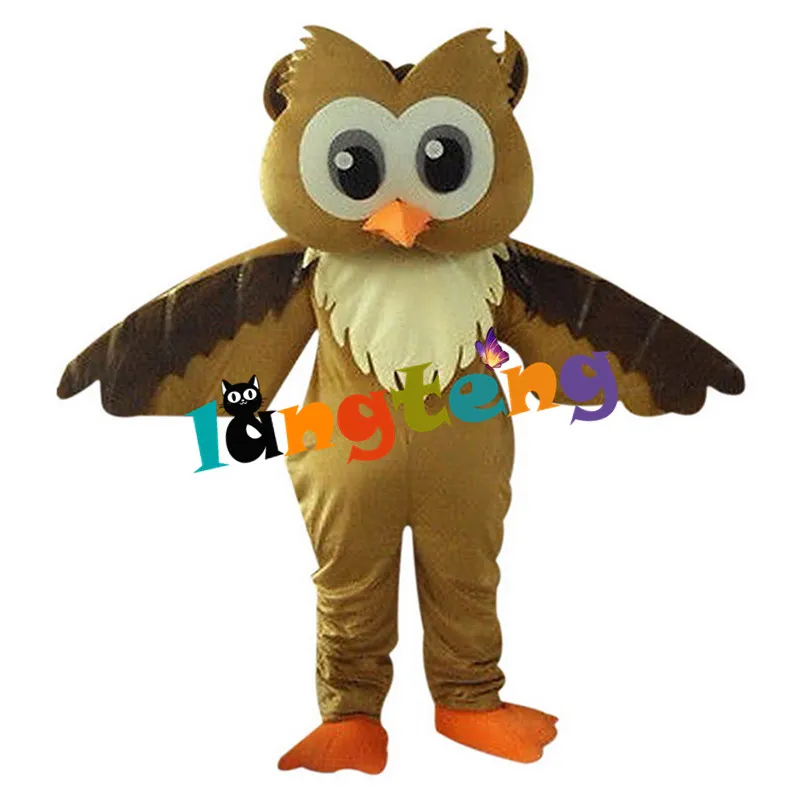 Costumes de mascotte103 104 Costume de mascotte de hibou bleu et marron Costume de personnage de dessin animé adulte Costume activité de l'entreprise