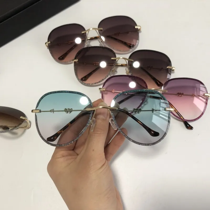 Trending Diamond Sunglasses Female Imitation s Gradient Color UV400 Women 220221226T