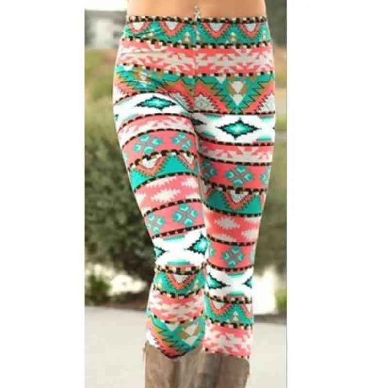 24Couleurs de Noël de Noël elk Leggings Femmes Lady Casual Élasticité Skinny Pantalon extensible Plus Taille 4XL 211215