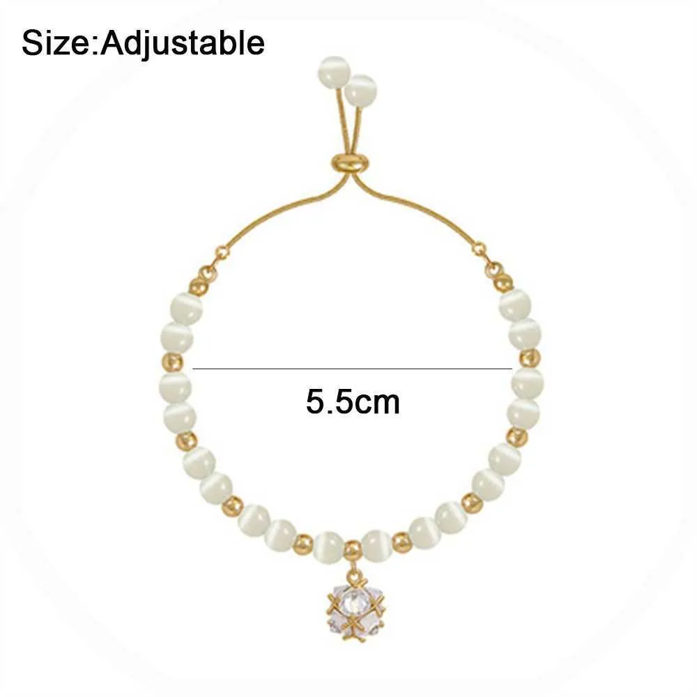 Accessori gioielli da donna Fidanzate Ciondolo in zircone geometrico Bracciali da sposa Opali Braccialetti con ciondoli Bracciale catena G1026