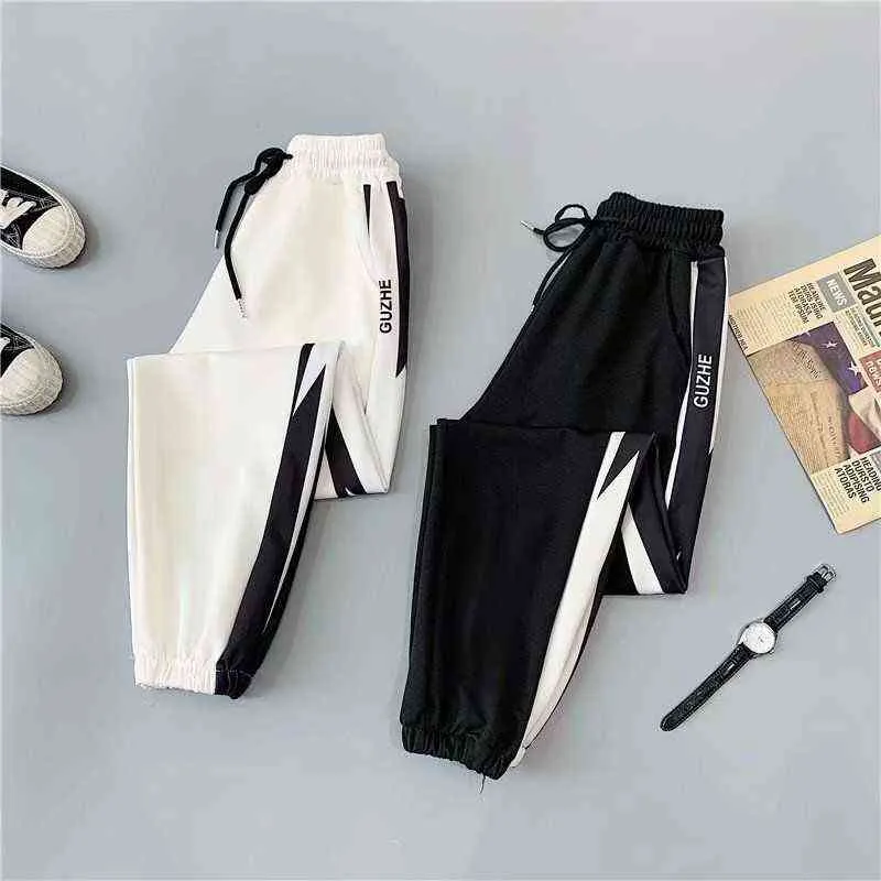 Houzhou Oversize Spodnie Kobiet Streetwear Baggy Spodnie Dorywcze Spodnie Joggers Black Hip Hop Sports Loose 211216