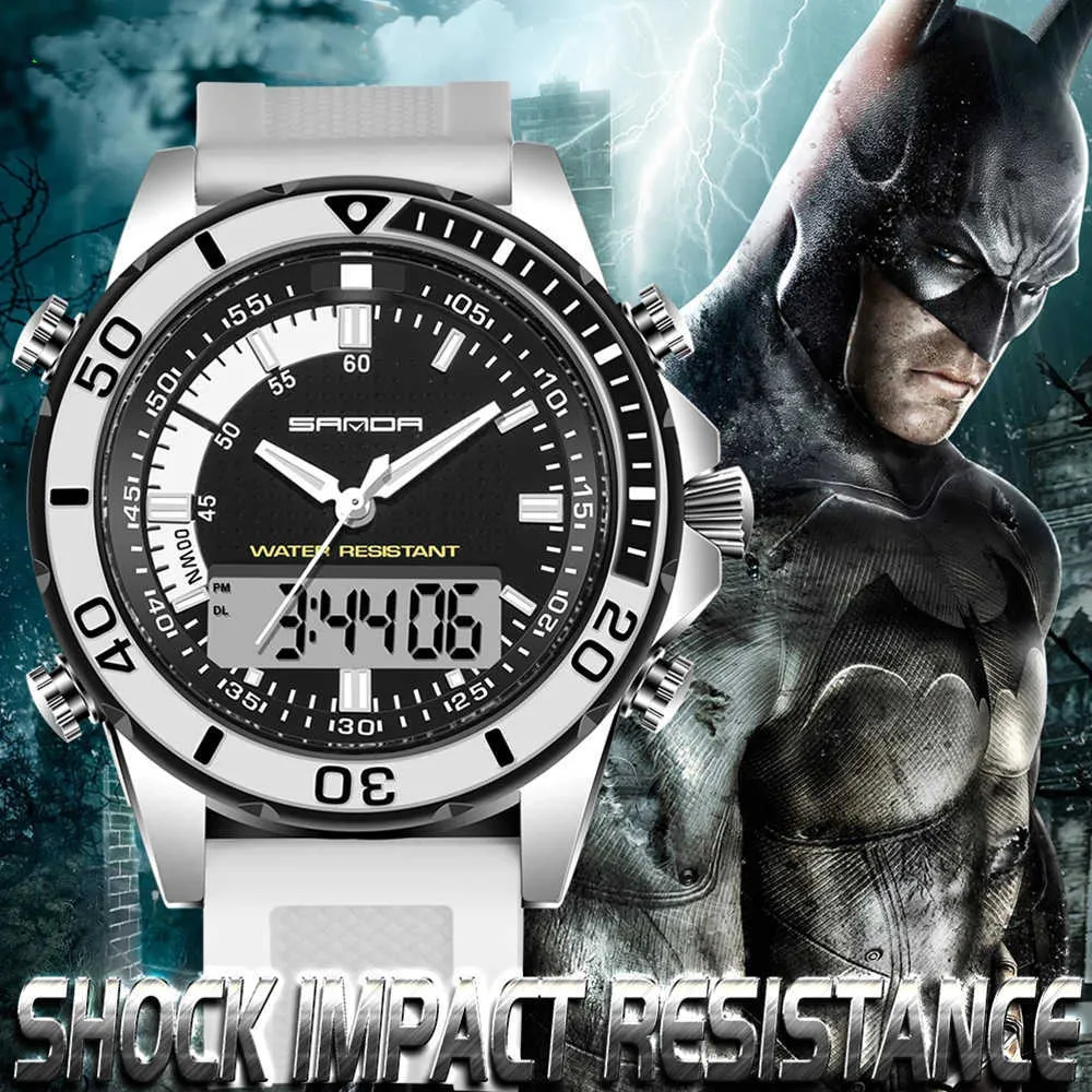 2021 mode Luxus Digitale Uhr Herren Kreative Rotierenden Lünette Multifunktionale Wasserdichte Herren Uhren Reloj Hombre Digital 003 G1022