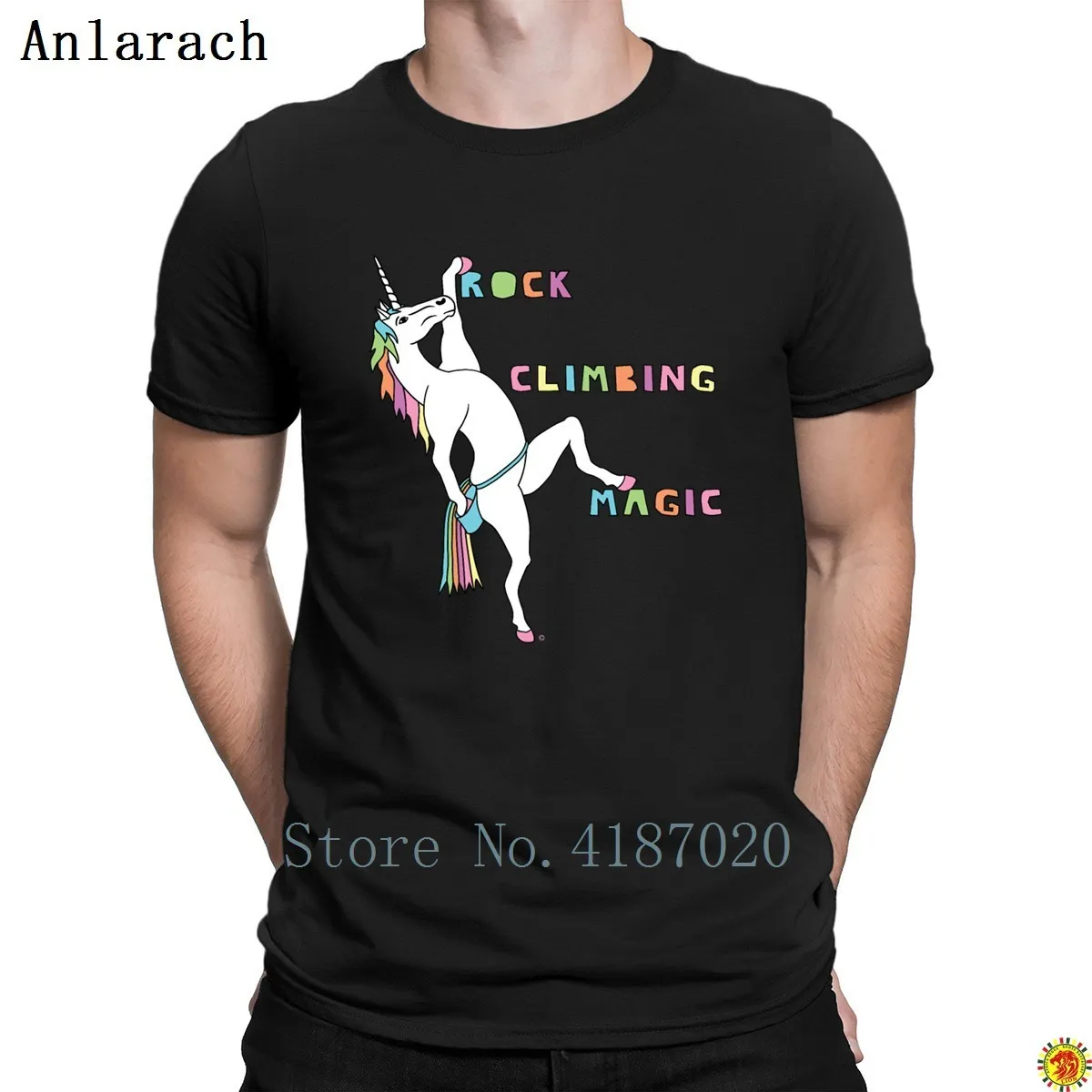 Roccia di roccia Magic Unicorn contorno Tshirt Lettera Sunlight Sunlish Creature Maglietta uomini Gift Casual Hiphop Top Crew Neck T200224