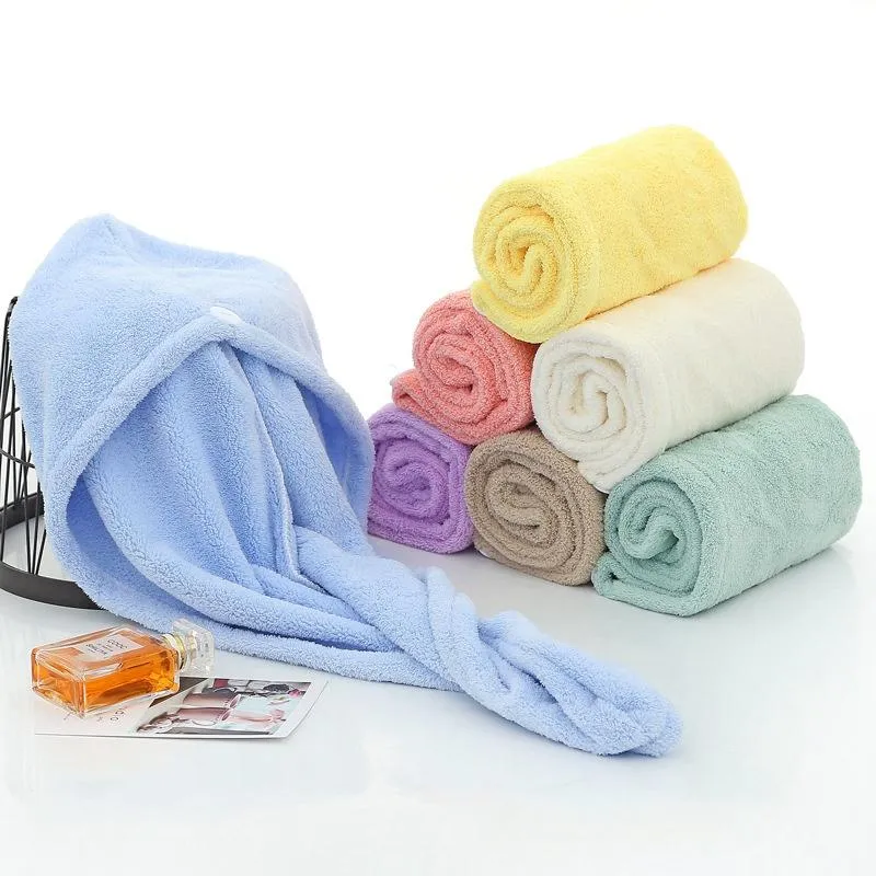 Kuru Saç Kapaklar Mikrofiber Hızlı Kuru Duş Sihirli Emici Saç Havlu Kurutma Türban Wrap Spa Banyo Kapağı