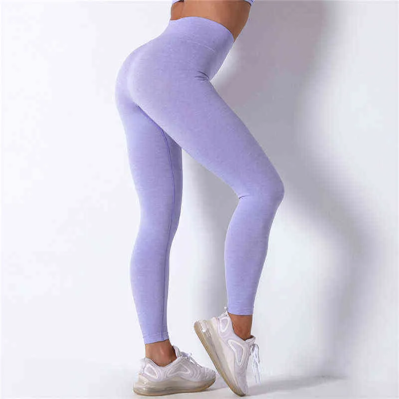 Nessaj 20% Spandex Nahtlose Leggings Frauen Sport Fitness Kleidung Scrunch Butt Gym Hohe Taille Hosen Booty Workout 211204