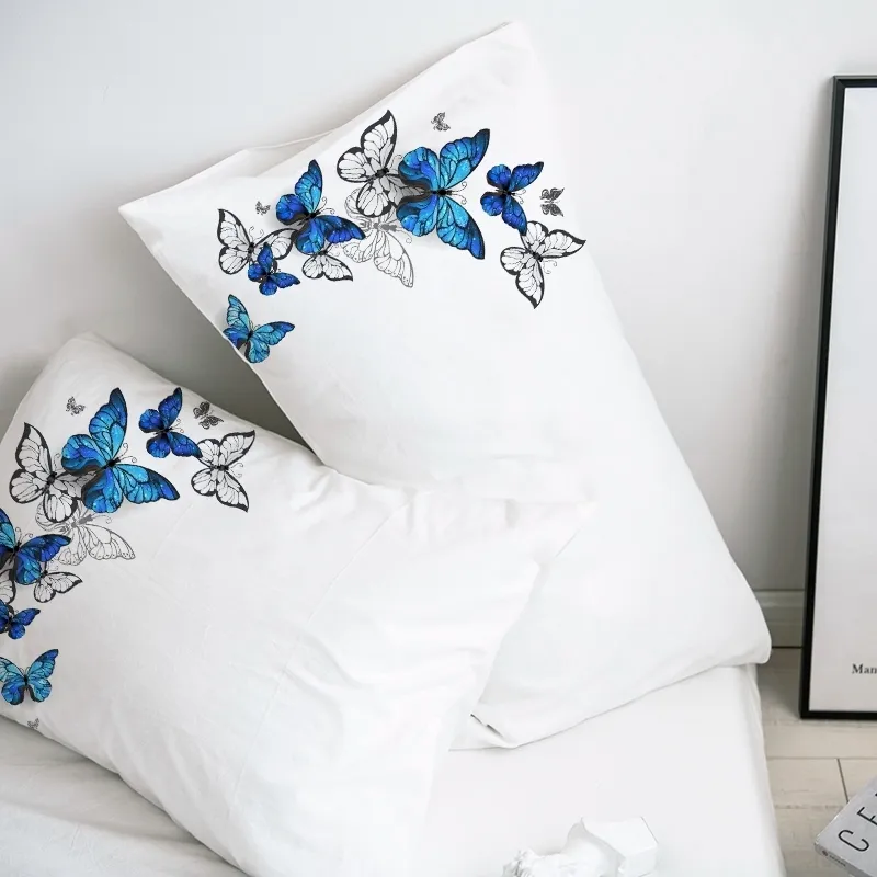 WarmsLiving Butterflies Dekbedovertrek Butterfly Collection Beddengoed Queen Spring Bedrukt Quilt house de couette Y200417256j