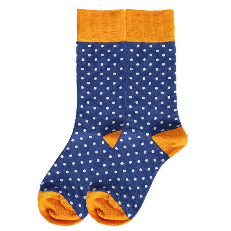 blue white dots with orange to