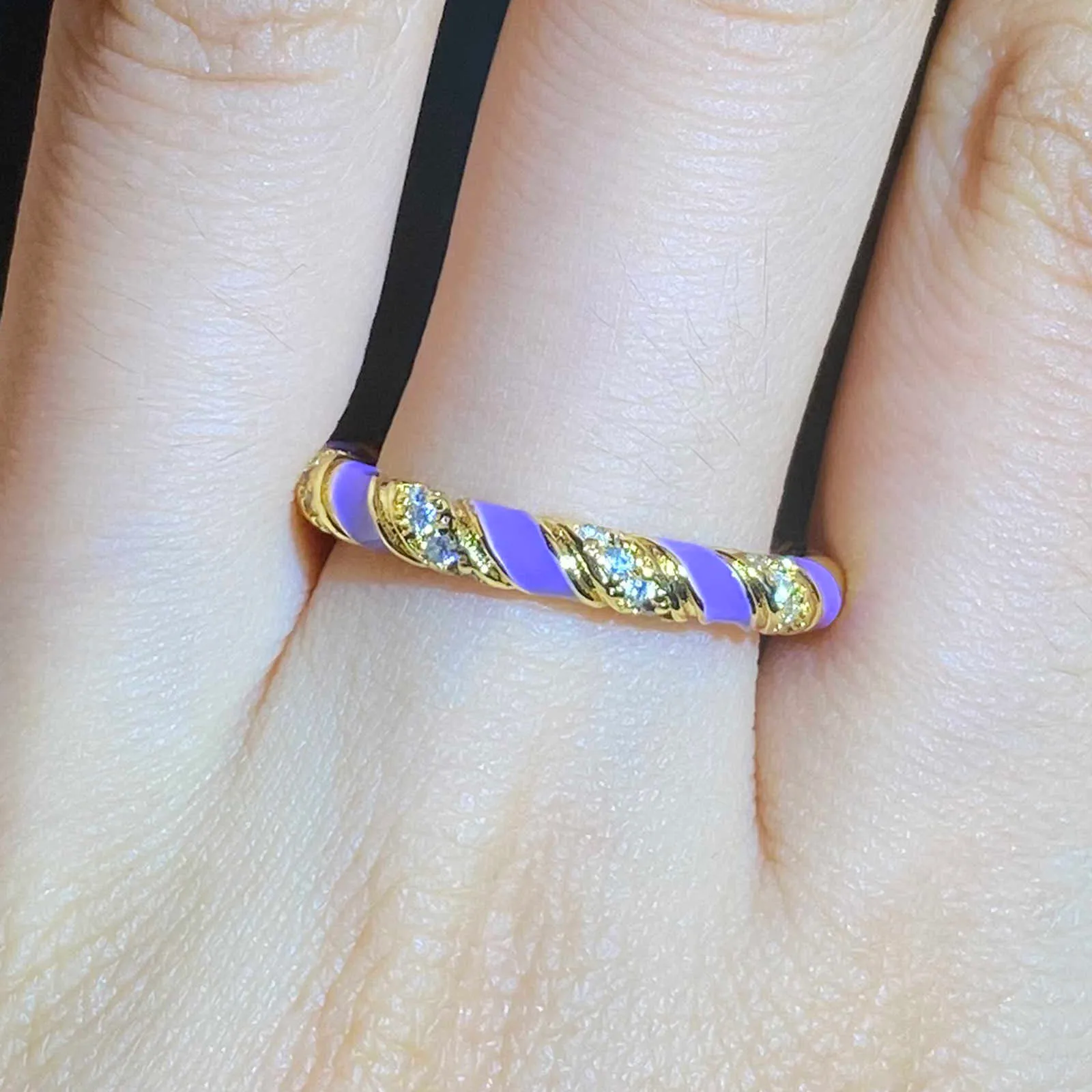 Красочное неоновое открытое кольцо для женщин, эмаль капает масло циркона кольцо с участием палец обручальное кольцо X0715