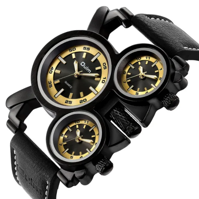 Personnalité précise mouvement à Quartz belles montres pour hommes Super Cool spécial grand cadran montre masculine aiguilles lumineuses plusieurs fois Z199Y
