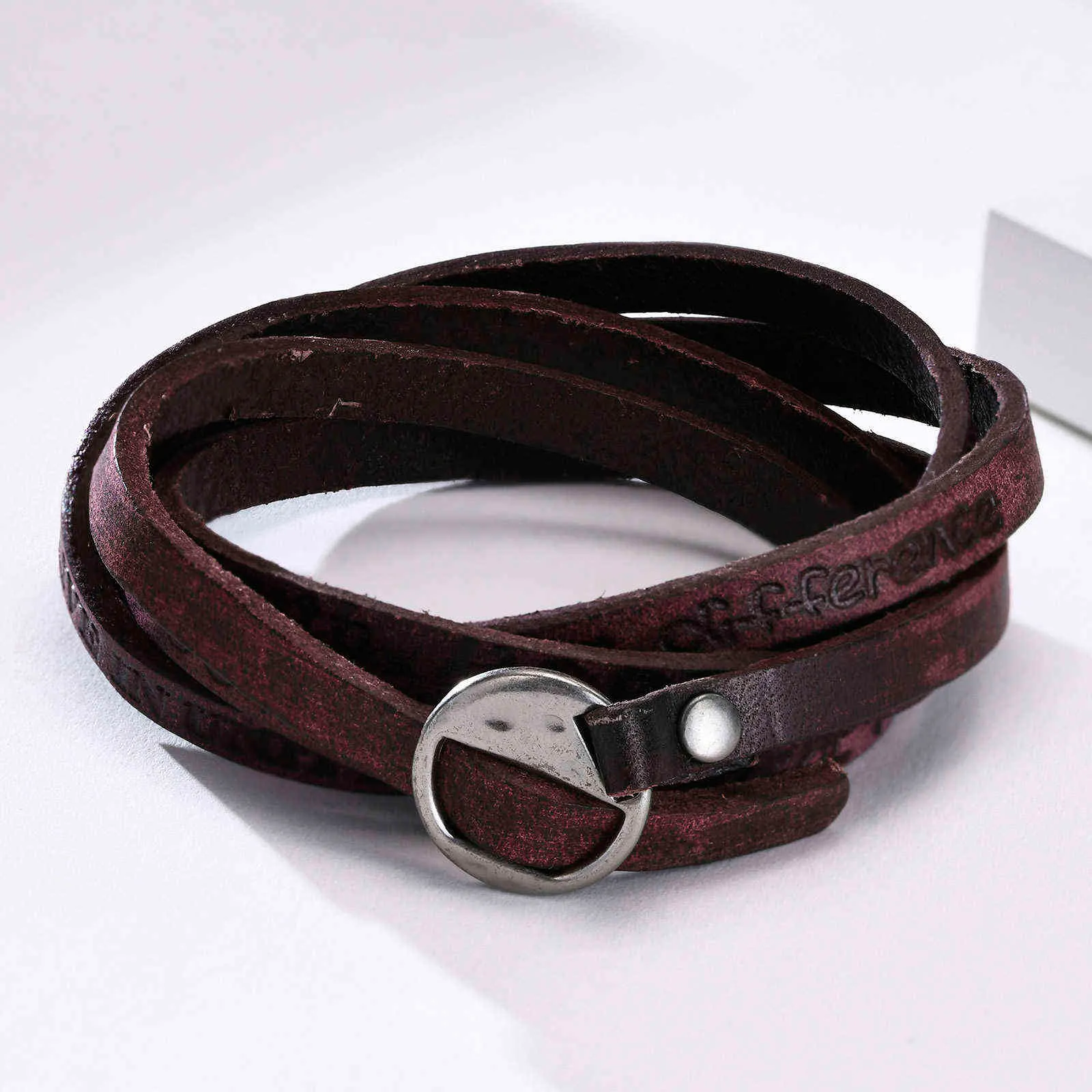 Bracelet en cuir pour homme simple et beau en marron foncé cadeau cadeau pour papa mari petit ami bijoux masculins