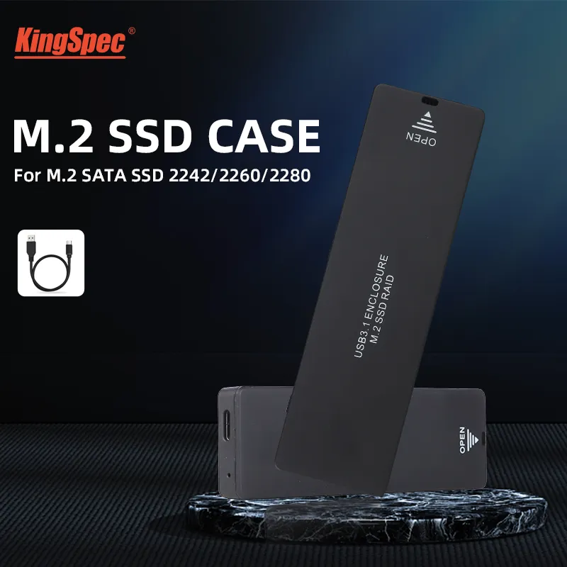 2242 2260 2280mm M.2 Ngff SATA SSD USB 3.0 Harici HD Sabit Sürücü Muhafaza Saklama Kutusu Adaptörü Destek B Anahtar Soket