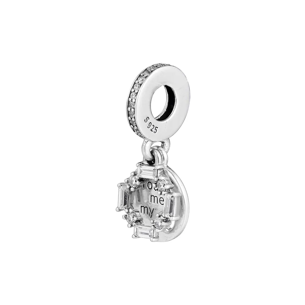 Il ciondolo pendente con intagli di ghiaccio natalizio si adatta a braccialetti originali in argento sterling 925 donna. Perline fai da te la creazione di gioielli