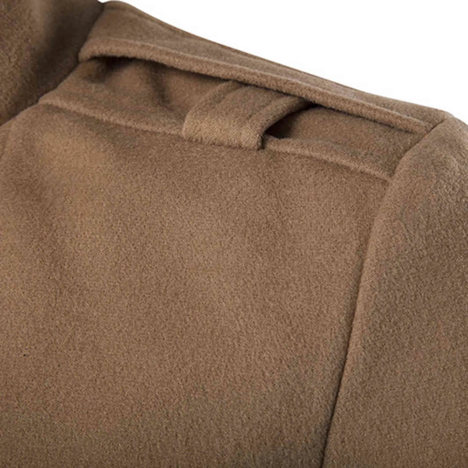 Mode hommes hiver laine manteau hommes décontracté marque couleur unie mélanges en pois mâle trench pardessus 211126