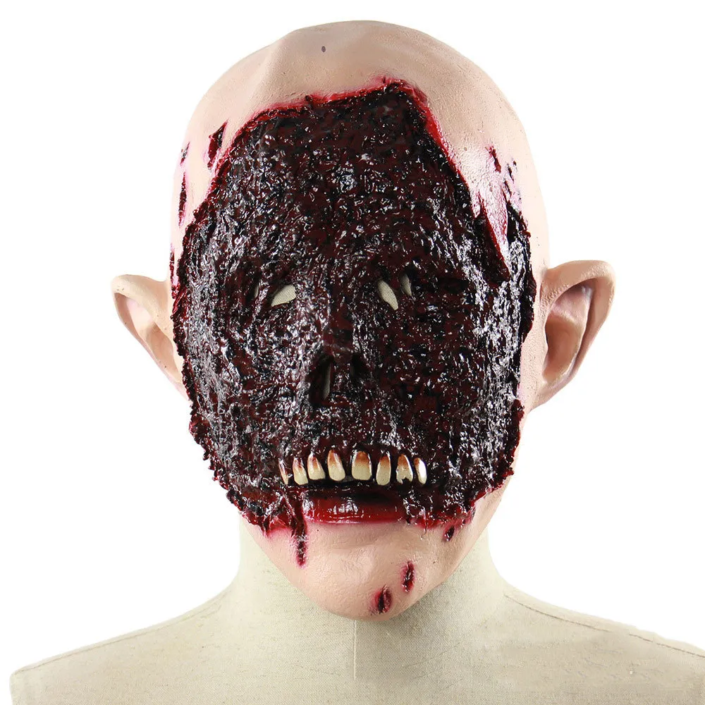 Halloween Horror Latex Biochemical Monster Bloody Zombie Melting Face Adult Scary Mask