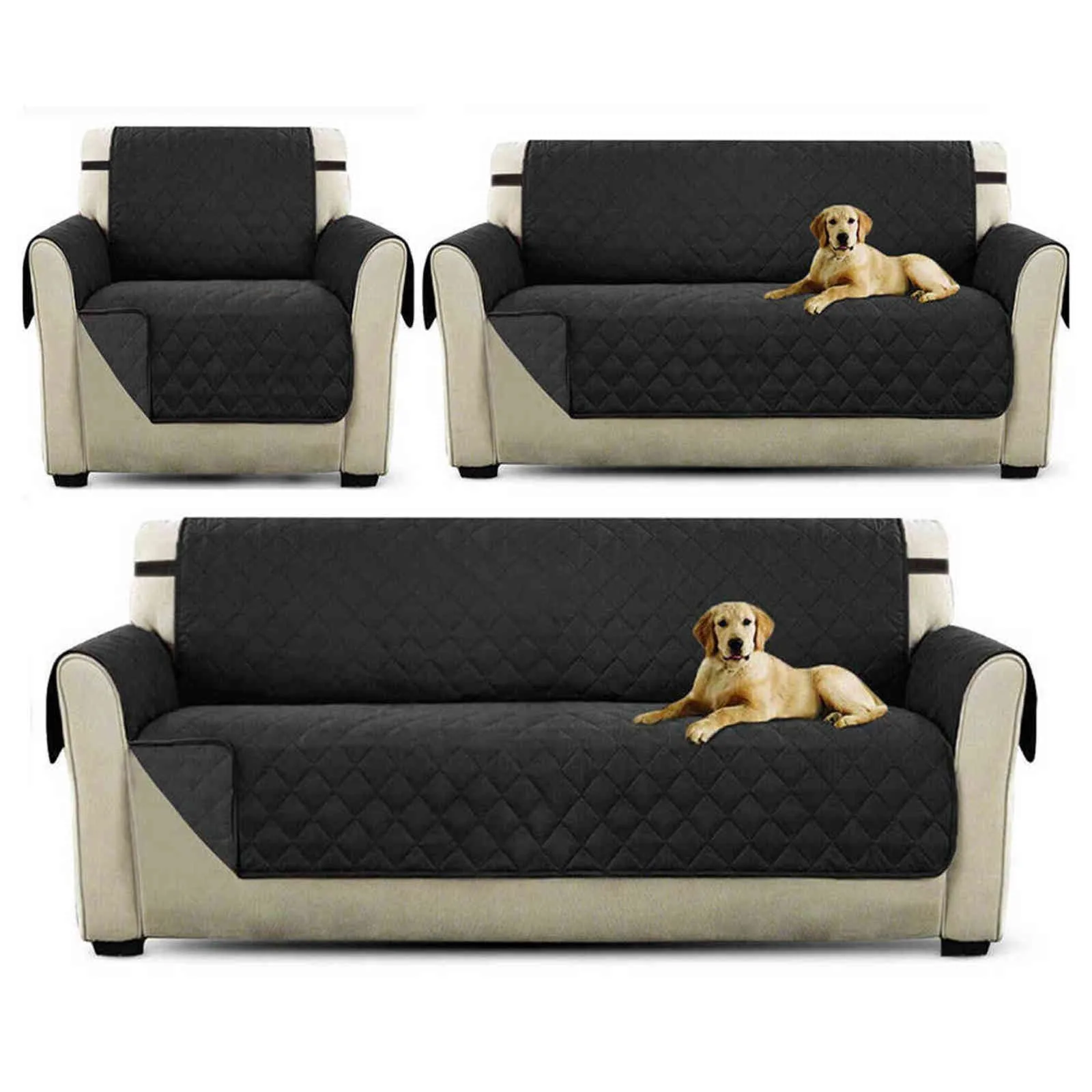 1/2/3 Sits Soffa Cover Living Room Couch Chair Protector Reversible Removable Slipcovers Bomull Tyg Mat 211116