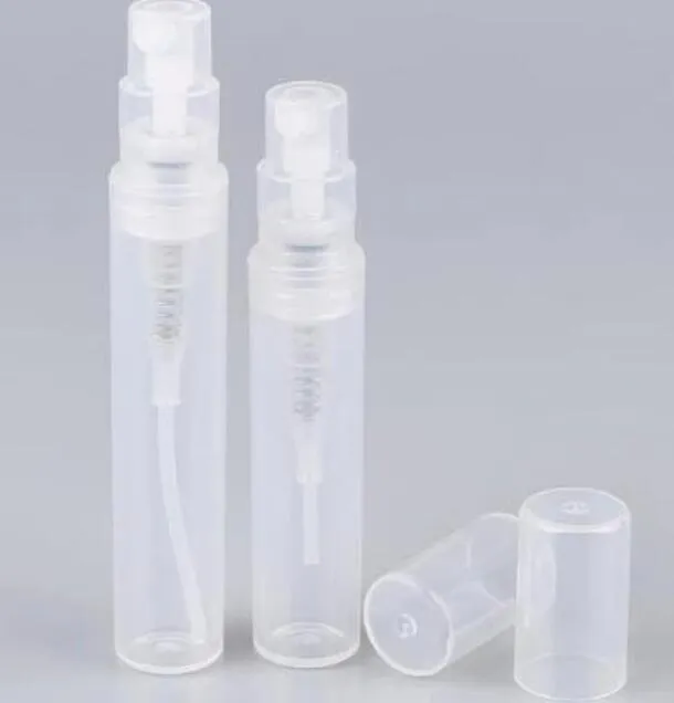 1000 sztuk 2 ml 3ml 4ml 5ml małe plastikowe perfumy butelki rozpylacze czystej próbki rozpylacze mgły pompa perfum