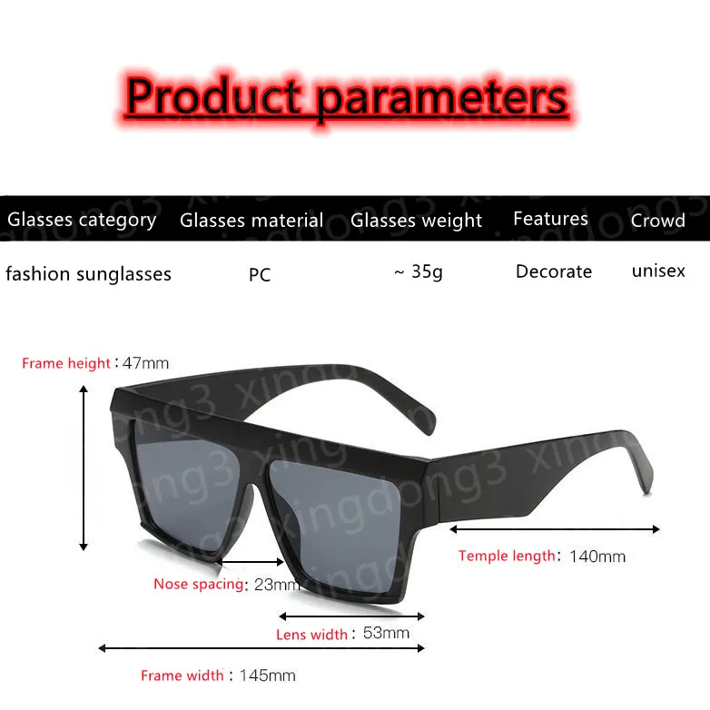 Vintage Designer Sunglass for Man Woman Fashion Big Square Frame Top de qualidade de tamanho grande óculos de leopardo PC Material 40030 Com caixa de varejo e estojo