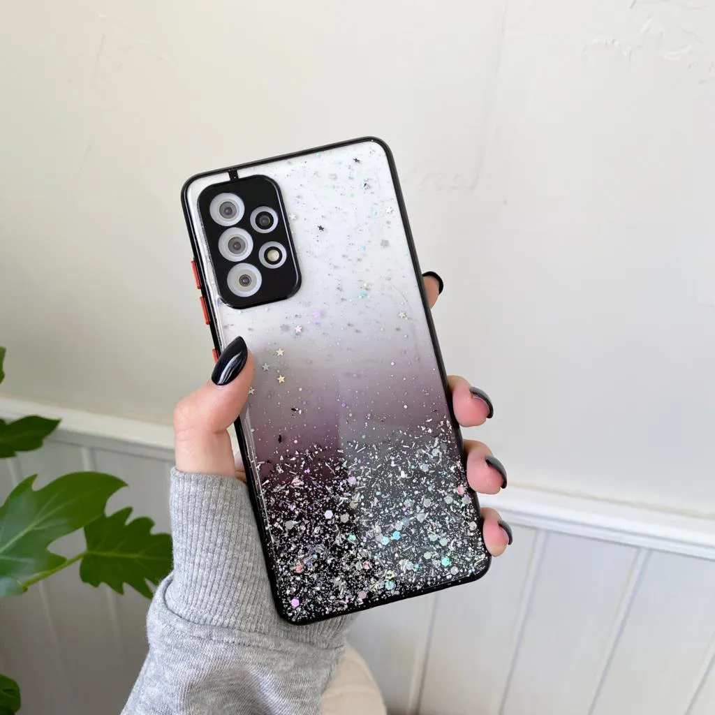 Étuis transparents de couleur bonbon à paillettes scintillantes pour Xiaomi Redmi Note 10 Pro 5G 9 S 8 9S 9T 9C K40 Mi POCO X3 NFC F3 M3 Housse en silicone souple